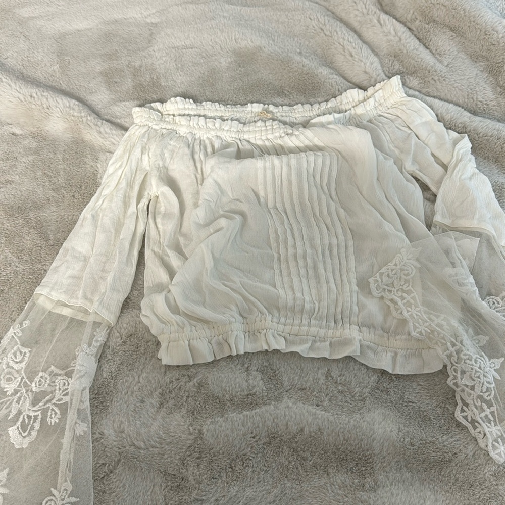 Hollister white off the shoulder top